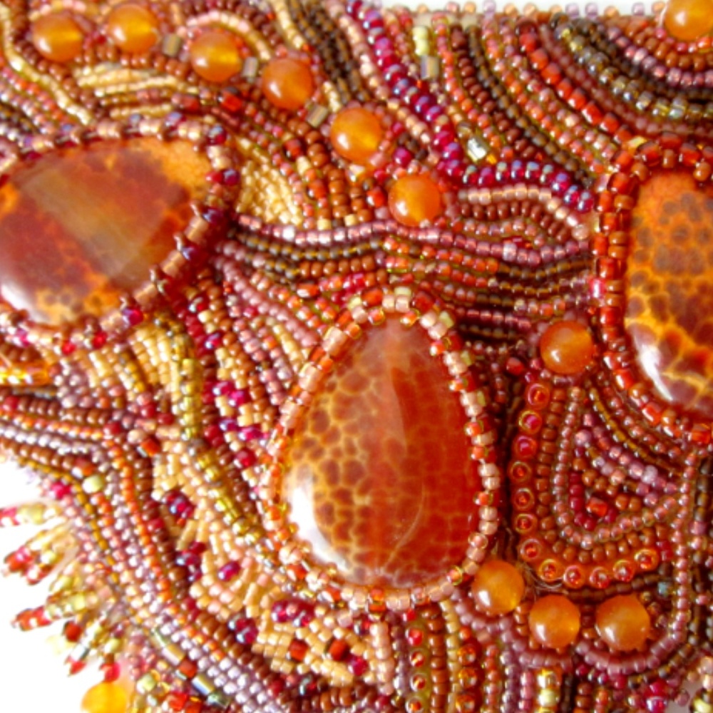 'Sedona' Beaded Art Necklace - Picture 3 of 6